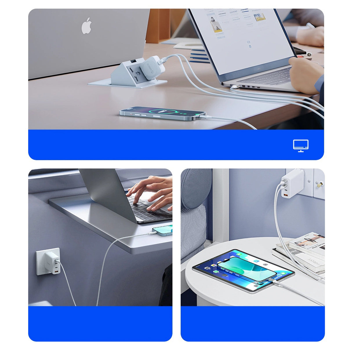 Orico CDX 60W 3A Power Delivery USB-C - USB-C 1m Kabel - Hvid