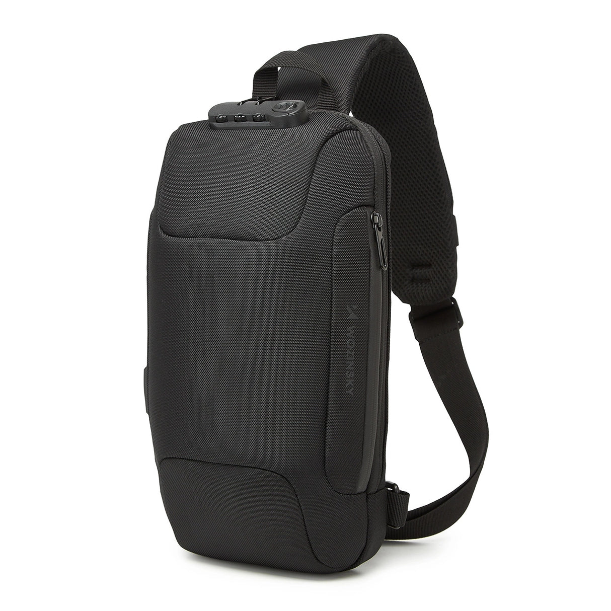 Wozinsky Premium Single Shoulder Anti-Theft City Backpack med organisator og USB - sort