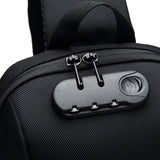 Wozinsky Premium Single Shoulder Anti-Theft City Backpack med organisator og USB - sort