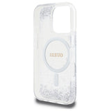 Guess Resin Gradient Glitter MagSafe-hylster til iPhone 16 Pro - sølv