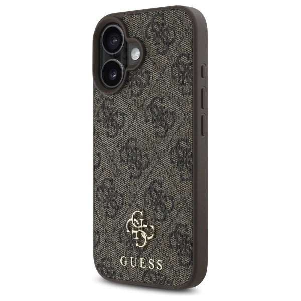 Guess 4G Small Classic MagSafe iPhone 16 Case - Brunt