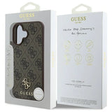 Guess 4G Small Classic MagSafe iPhone 16 Case - Brunt
