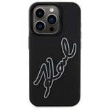 Karl Lagerfeld 3D Rubber Signature Case for iPhone 15 Pro - Black