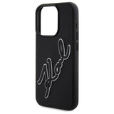 Karl Lagerfeld 3D Rubber Signature Case for iPhone 15 Pro - Black