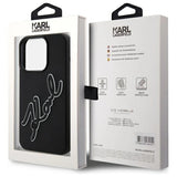 Karl Lagerfeld 3D Rubber Signature Case for iPhone 15 Pro - Black