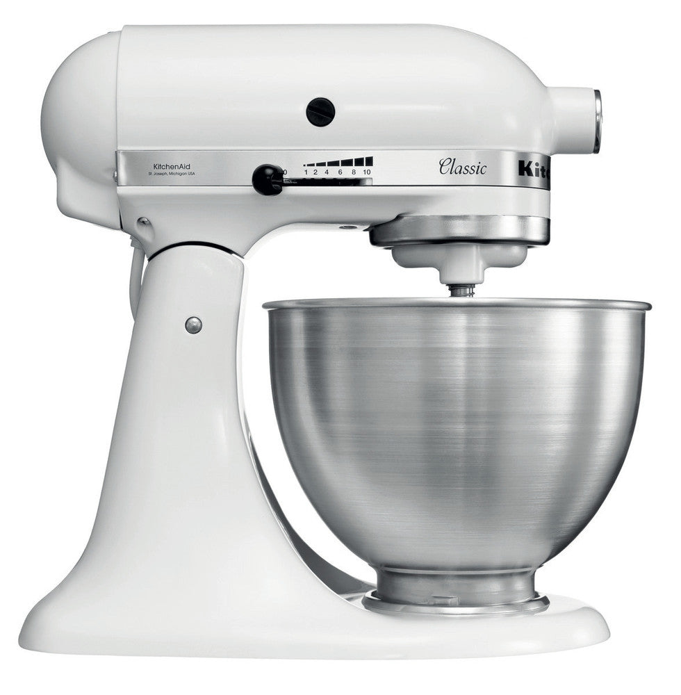 KitchenAid 5K45SSEWH Bordmixer 275 W Metallic, Hvid
