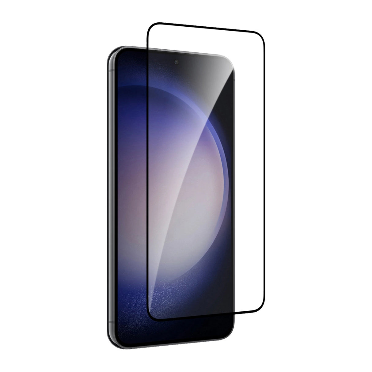 Puro Frame af hærdet glas med sort ramme til Samsung Galaxy S25 / S24