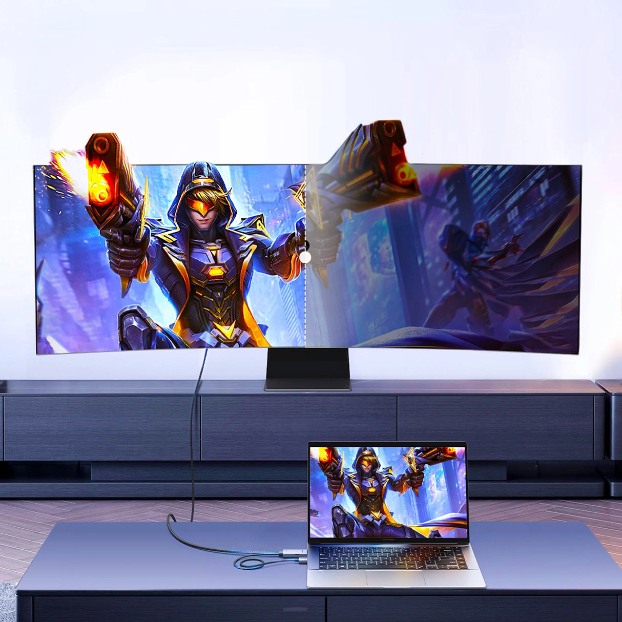 Ugreen HD169 HDMI til DisplayPort-direktionskabel, 4K@60Hz, 2m - Grå