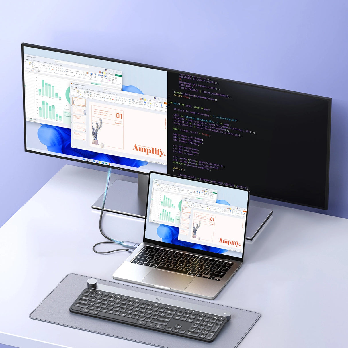 Ugreen HD169 HDMI til DisplayPort-direktionskabel, 4K@60Hz, 2m - Grå