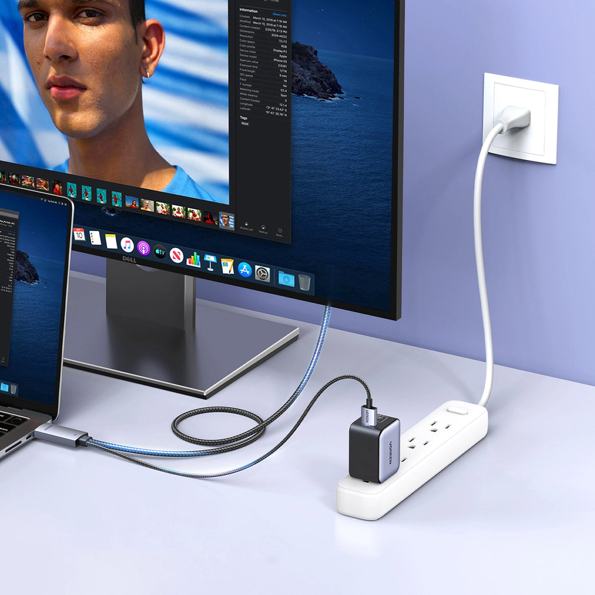 Ugreen HD169 HDMI til DisplayPort-direktionskabel, 4K@60Hz, 2m - Grå