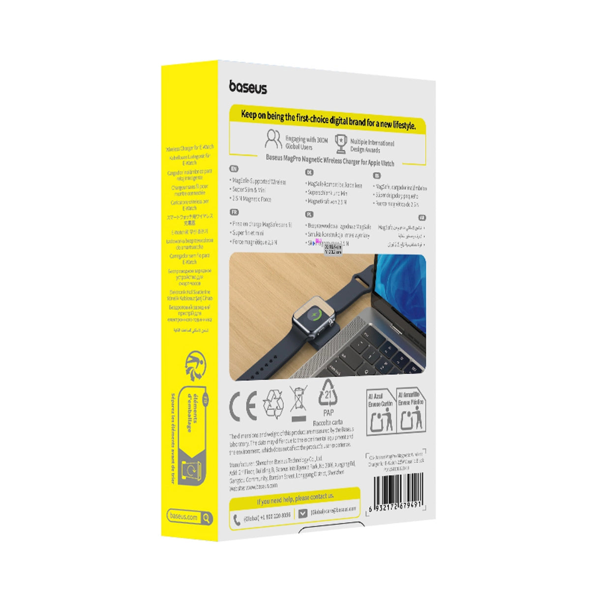 Baseus MagPro 2,5 W Magnetisk Induktiv Ladning til Apple Watch - sort