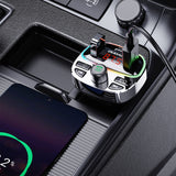 Dudao R2PRO+ Transmitter med PD25W Bluetooth 5.3 RGB Charging Ports - sort og sølv