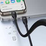 Baseus Flash Series 3 3in1 kabel 100W USB-C - USB-C + USB-C + Lightning 1,5 m + 3 x 0,25 m - sort