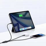 Baseus Flash Series 3 3in1 kabel 100W USB-C - USB-C + USB-C + Lightning 1,5 m + 3 x 0,25 m - sort