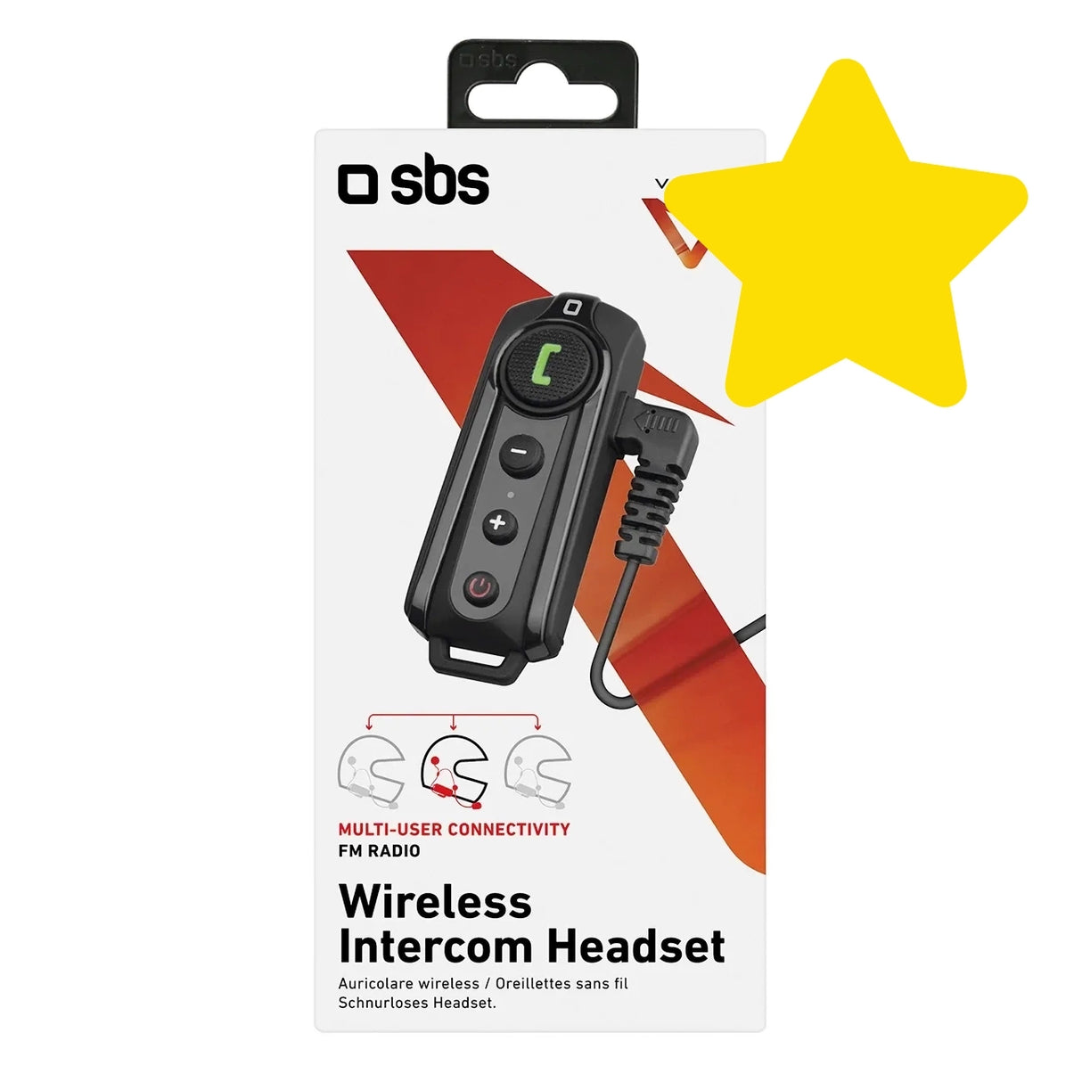 SBS TEMOTOINTERCOMK trådløs motorcykel intercom - sort