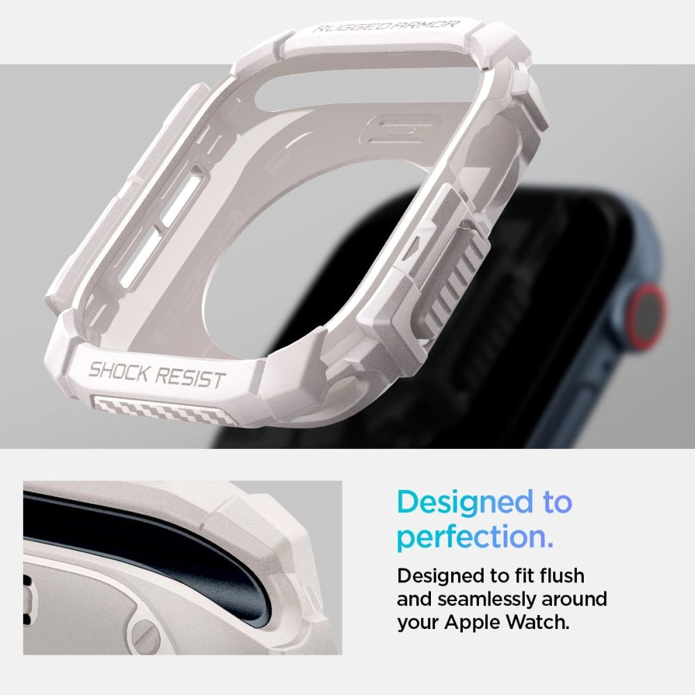 Spigen Rugged Armor Strap til Apple Watch 10 46mm - Beige