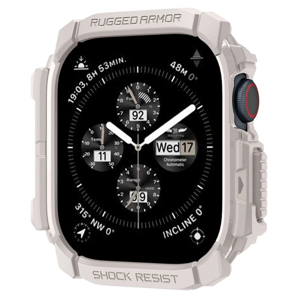 Spigen Rugged Armor Strap til Apple Watch 10 46mm - Beige