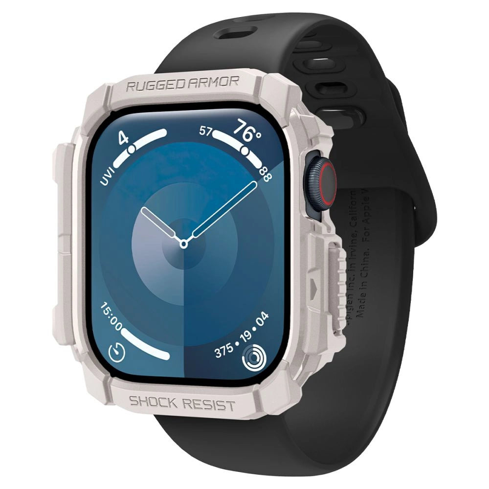 Spigen Rugged Armor Strap til Apple Watch 10 46mm - Beige