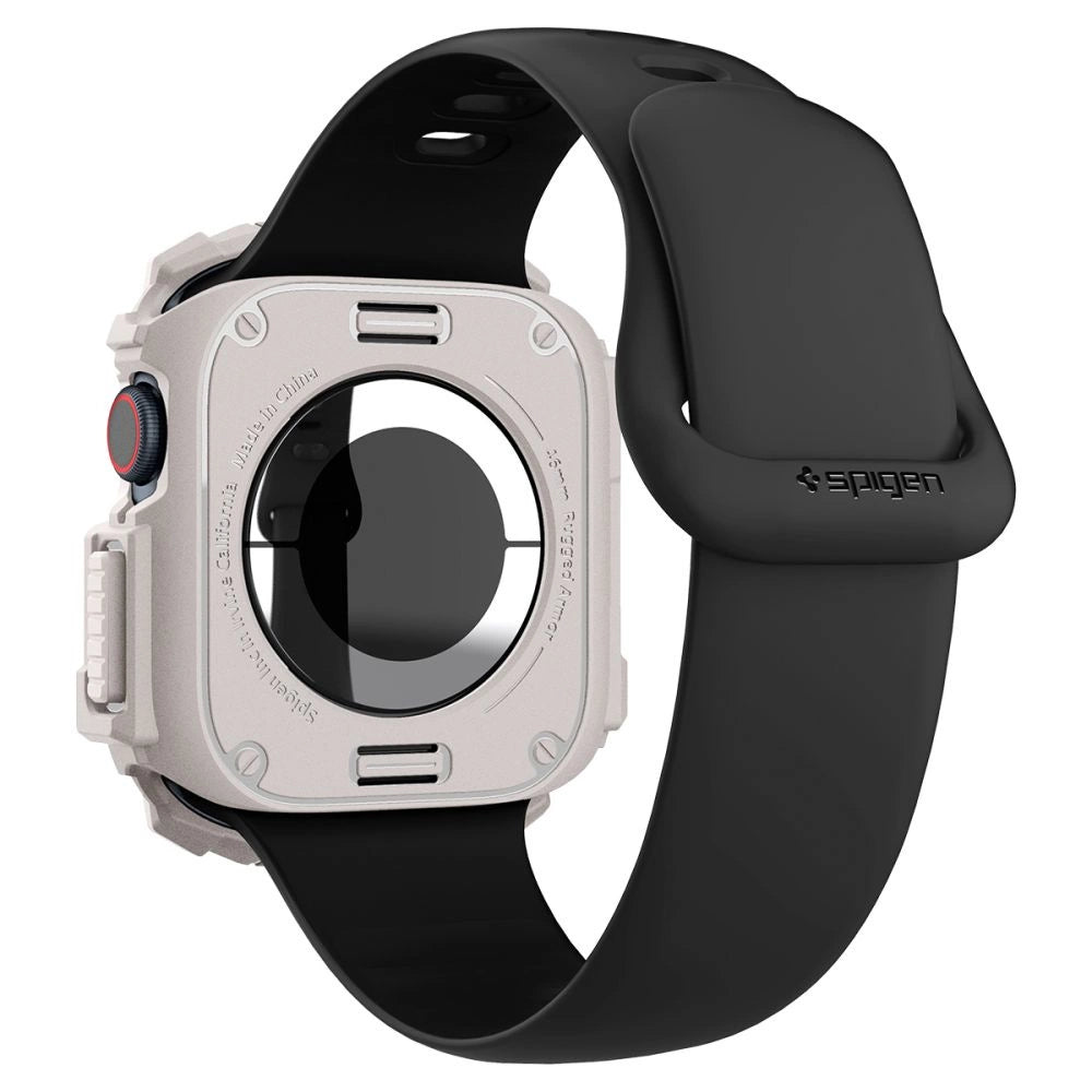 Spigen Rugged Armor Strap til Apple Watch 10 46mm - Beige