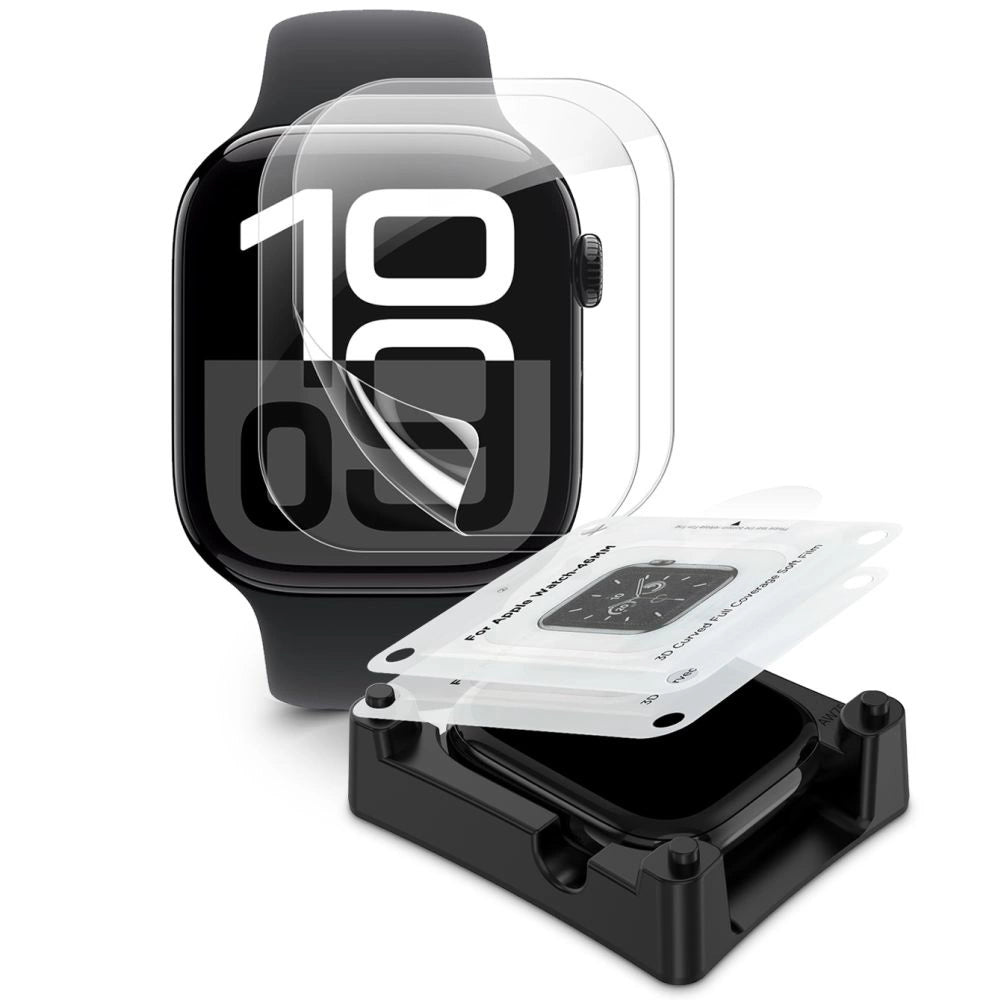Tech-Protect Supreme Hydrogel Film Set 2-pakning til Apple Watch 10 42 mm - gennemsigtig