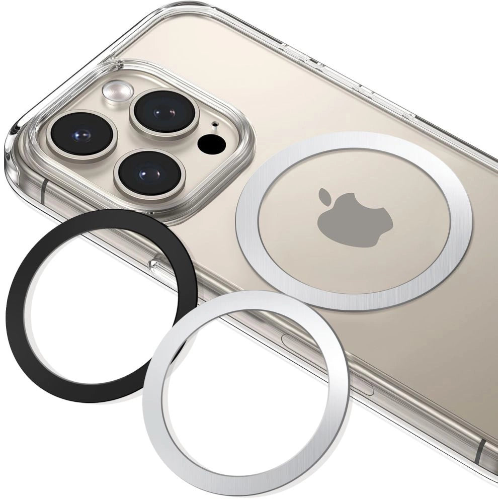 Tech-Protect MMP-110 2in1 Magnetisk Ring med MagSafe - Sølv-Sort