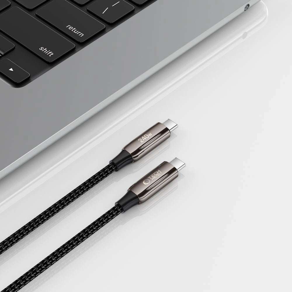 Tech-Protect UB10T Ultraboost USB-C PD240W/QC4.0 Kabel 100 cm - sort