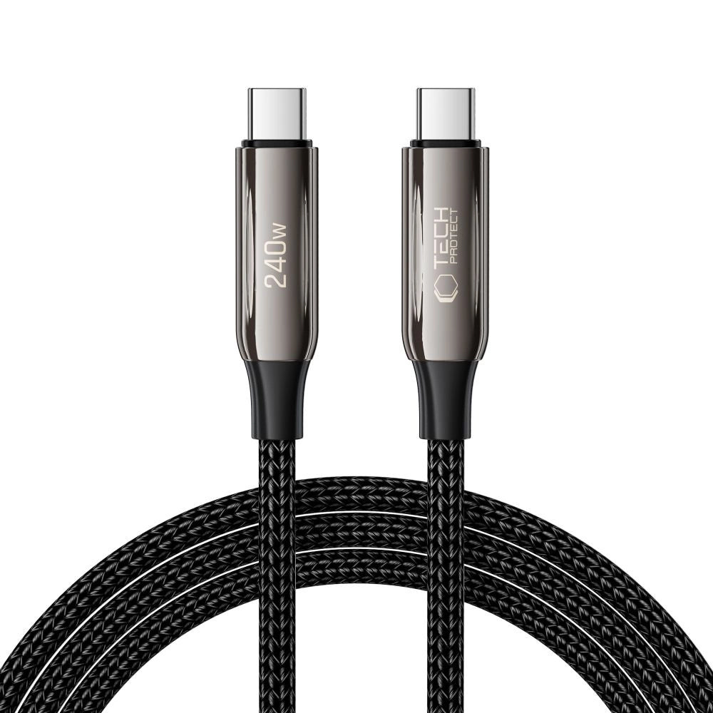 Tech-Protect UB10T Ultraboost USB-C PD240W/QC4.0 Kabel 200 cm - sort