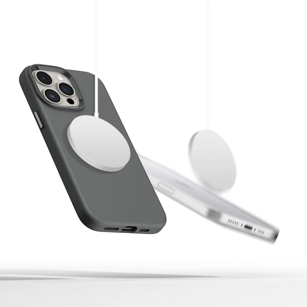 Tech-Protect Silicone PUZ MagSafe iPhone 15 Pro Max-foder - Grå