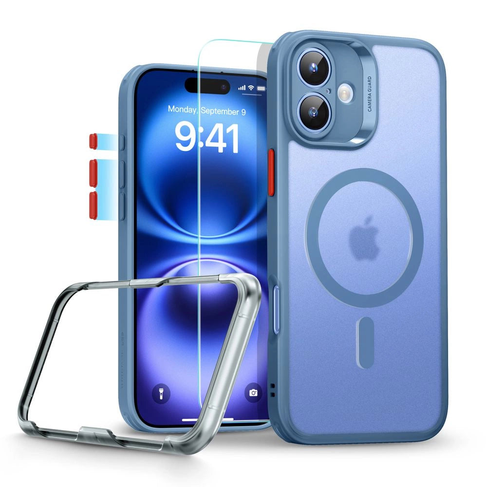 ESR Classic Pro Set Halolock MagSafe-hylster til iPhone 16 - blå