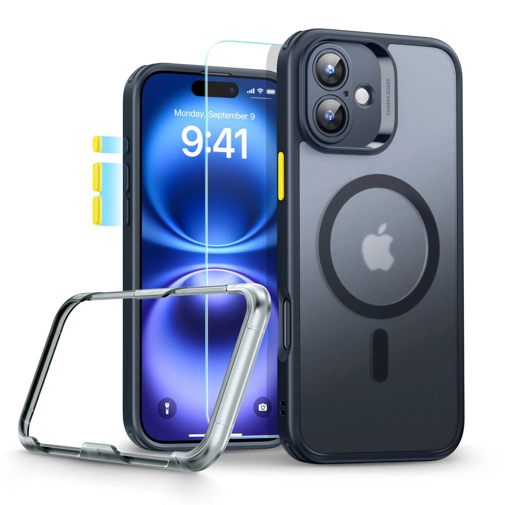 ESR Classic Pro Set Halolock MagSafe-hylster til iPhone 16 - sort