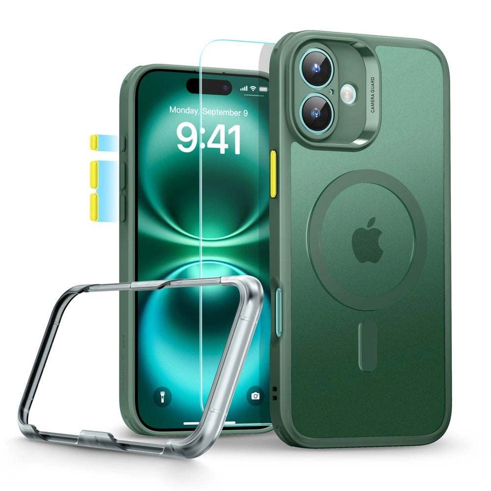 ESR Classic Pro Set Halolock MagSafe iPhone 16 Case - Grøn