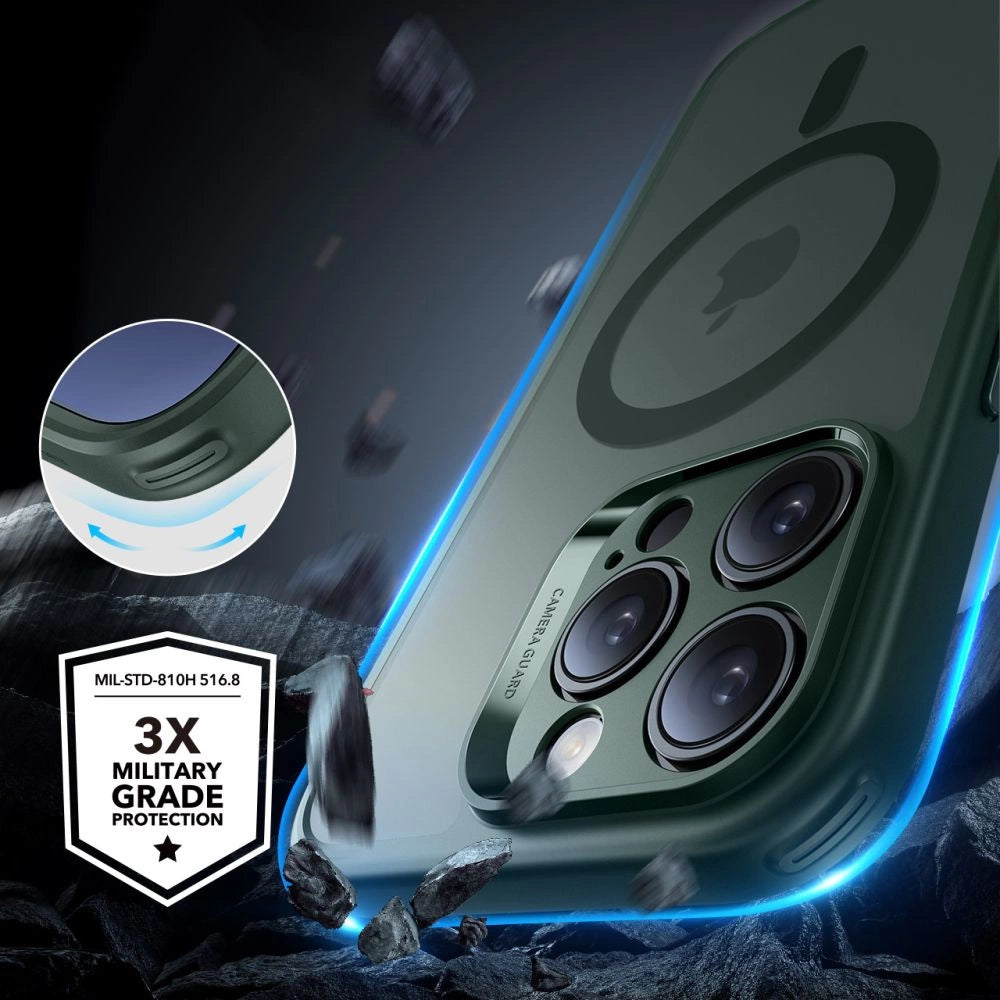 ESR Classic Pro Set Halolock MagSafe Case til iPhone 16 Pro Max - Grøn