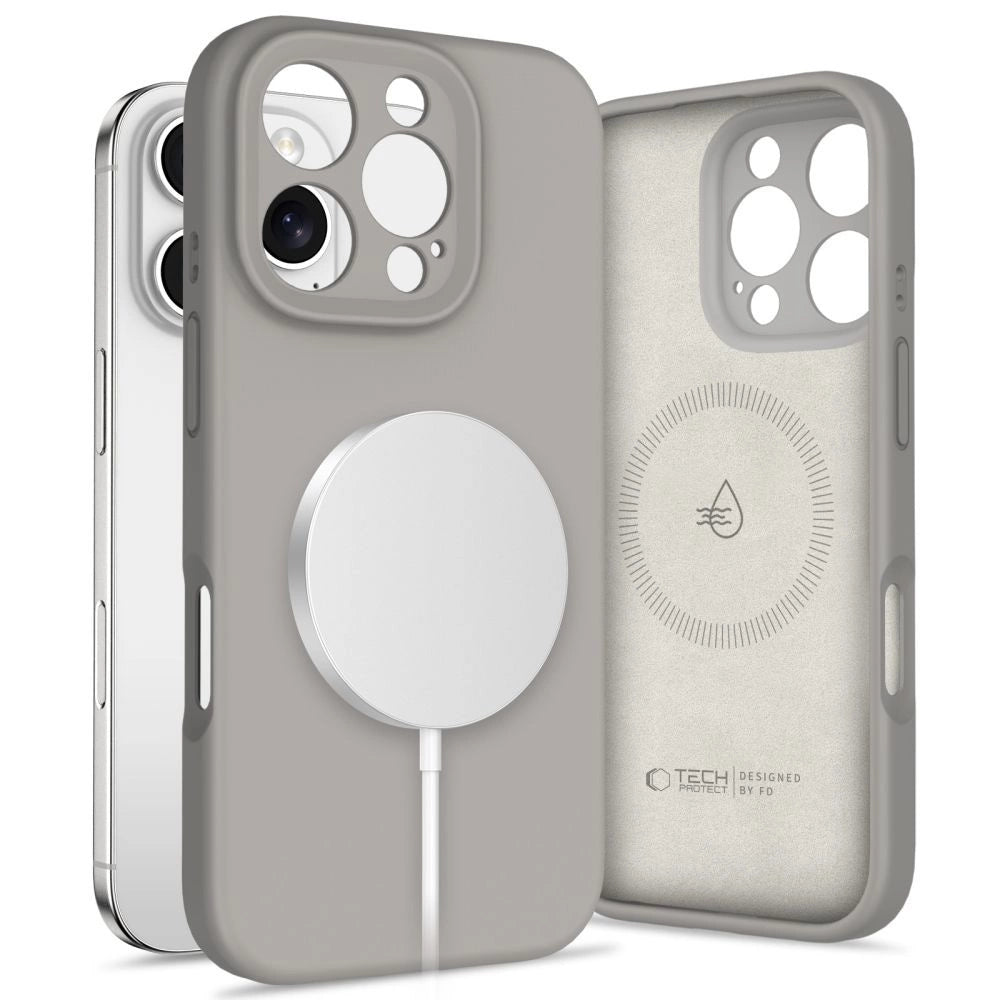 Tech-Protect flydende silikone MagSafe Case til iPhone 16 Pro Max - sort