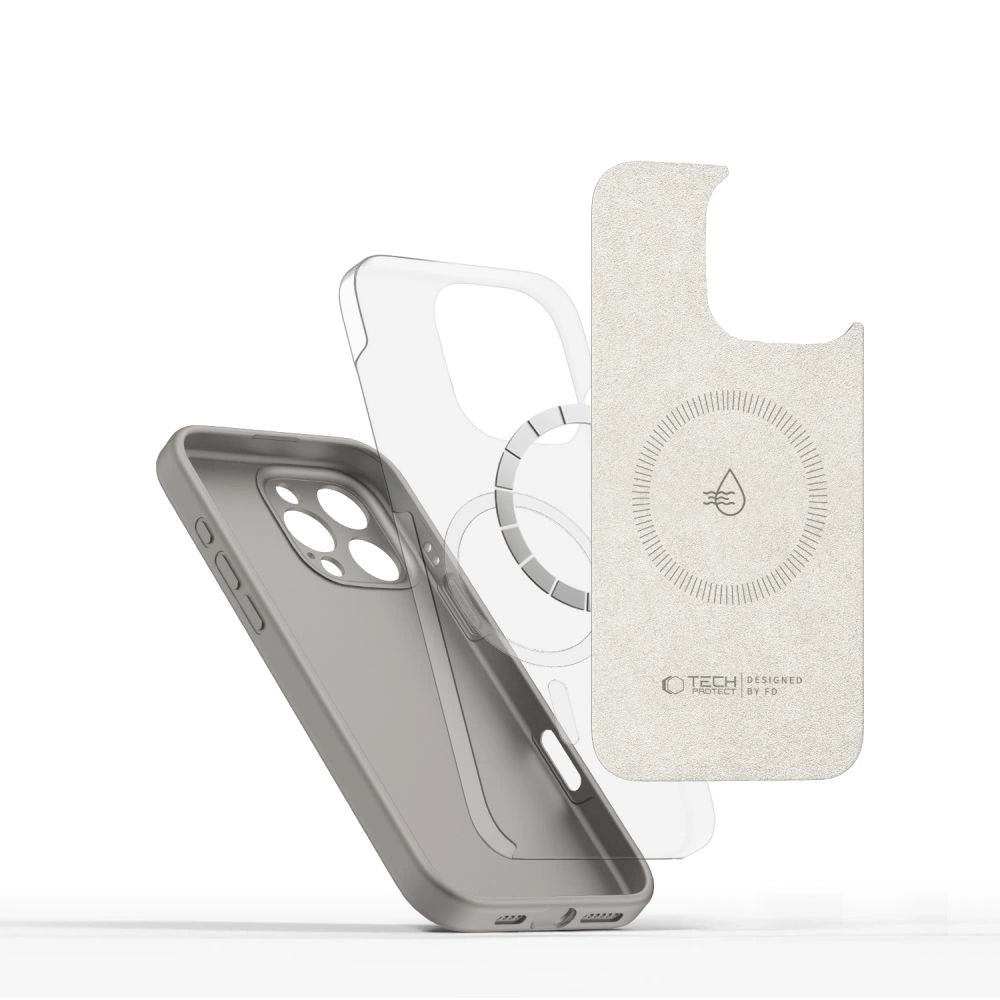 Tech-Protect flydende silikone MagSafe Case til iPhone 16 Pro Max - sort