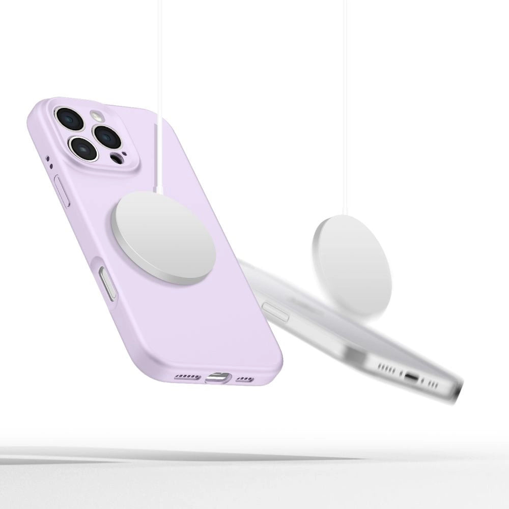 Tech-Protect flydende silikone MagSafe Case til iPhone 16 Pro Max - lilla