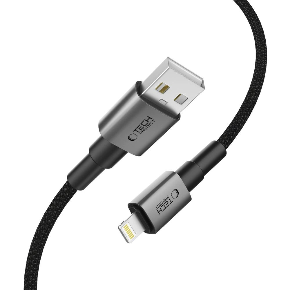 Tech-Protect UltraBoost DNA USB-A / Lightning kabel 15W/2.4A 200 cm - grå