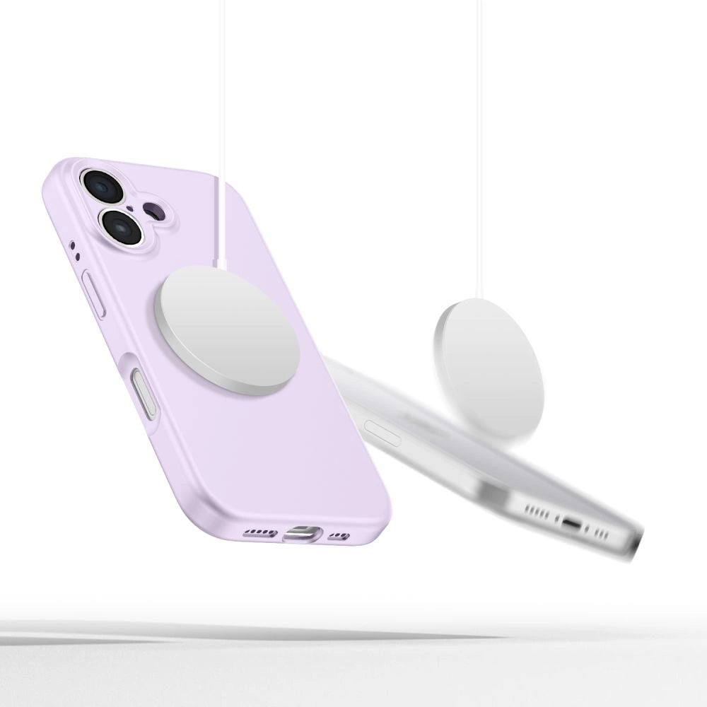 Tech-Protect flydende silikone MagSafe iPhone 16 Case - lilla