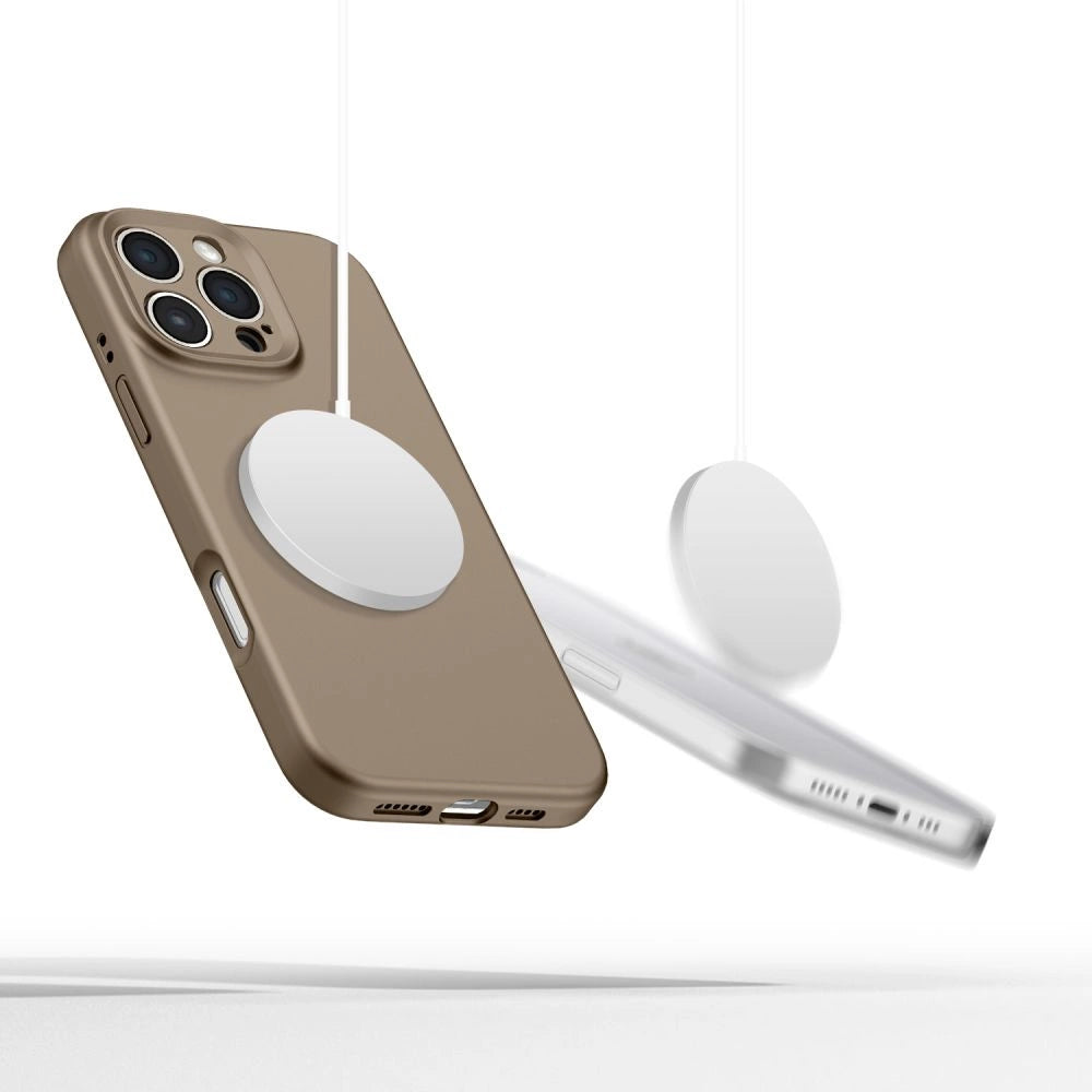 Tech-Protect Liquid Silicone MagSafe Case til iPhone 16 Pro Max - Brunt