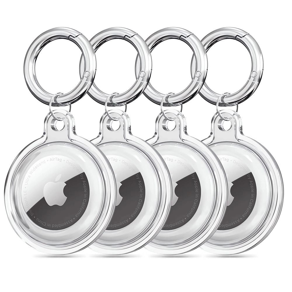 Tech-Protect Icon 4-pack Case til Apple AirTag - gennemsigtigt