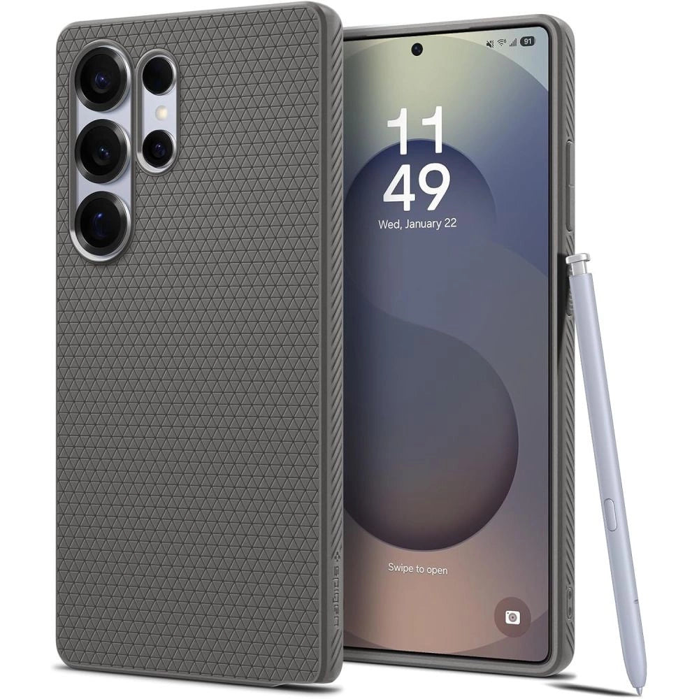 Spigen Liquid Air Case til Samsung Galaxy S25 Ultra - Grå