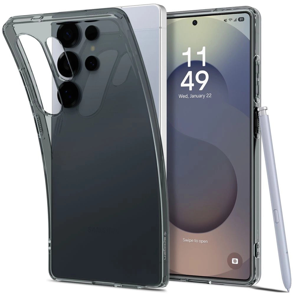 Spigen Liquid Crystal Case til Samsung Galaxy S25 Ultra - Halvt gennemsigtigt