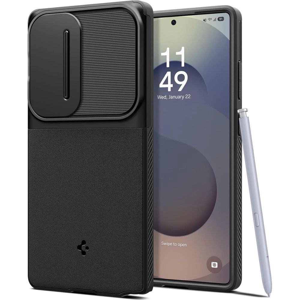 Spigen Optik Armor Case til Samsung Galaxy S25 Ultra - sort