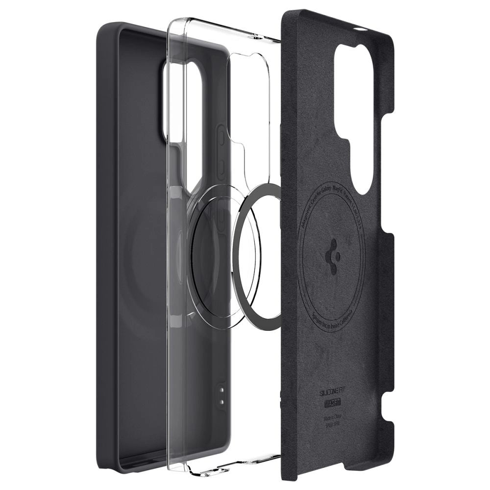 Spigen Silicone Fit Mag Case til Samsung Galaxy S25 Ultra - sort
