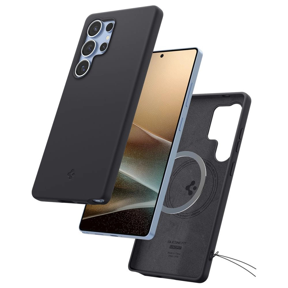 Spigen Silicone Fit Mag Case til Samsung Galaxy S25 Ultra - sort