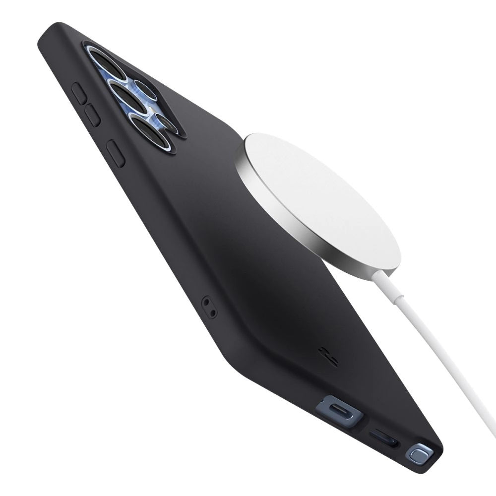 Spigen Silicone Fit Mag Case til Samsung Galaxy S25 Ultra - sort