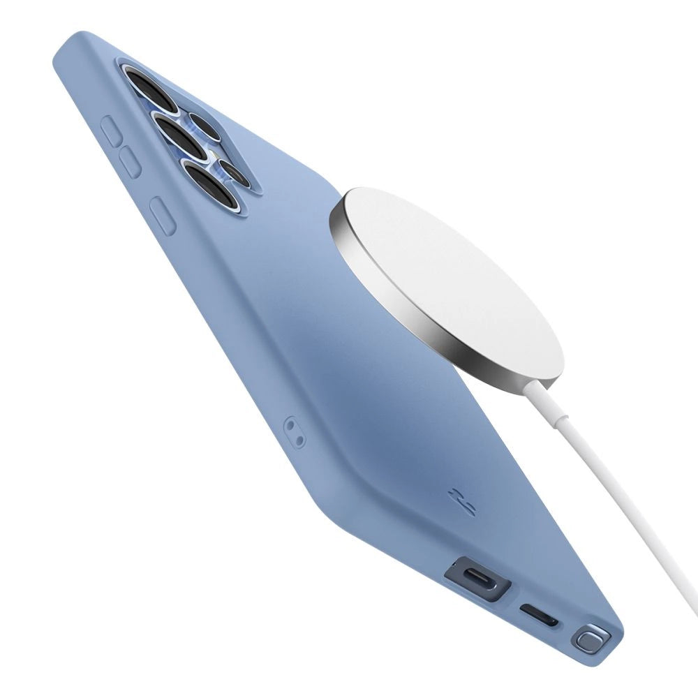 Spigen Silicone Fit Mag Case til Samsung Galaxy S25 Ultra - Blå