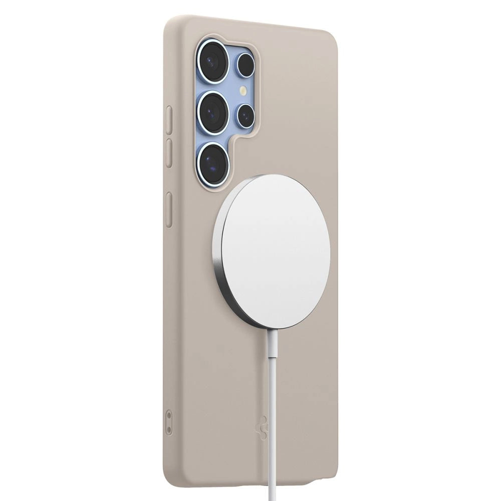 Spigen Silicone Fit Mag-kasse til Samsung Galaxy S25Ultra - titanium