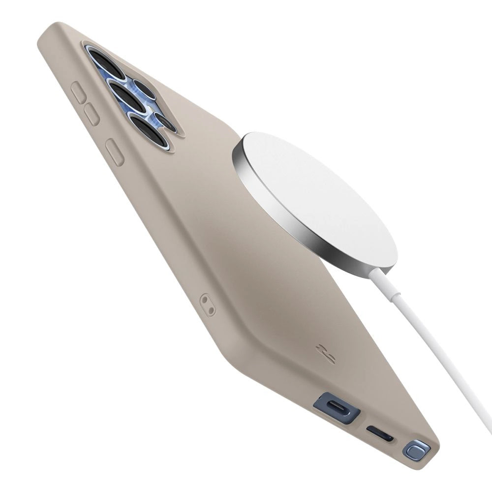 Spigen Silicone Fit Mag-kasse til Samsung Galaxy S25Ultra - titanium