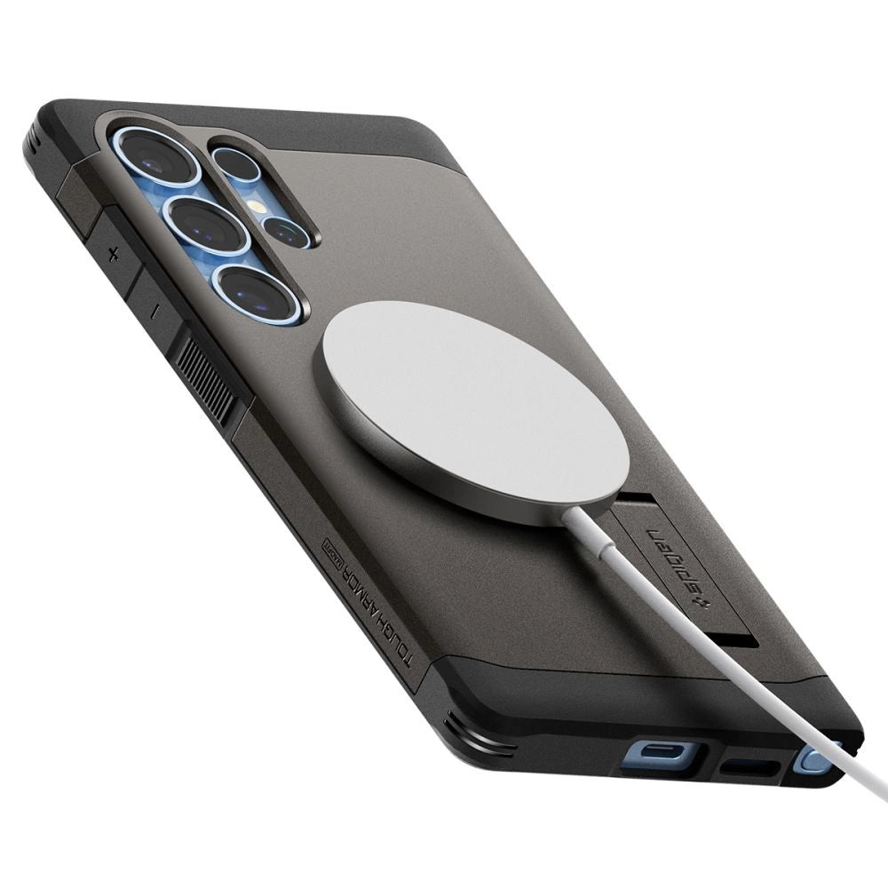 Spigen Tough Armor MagSafe Case til Samsung Galaxy S25 Ultra - Grå