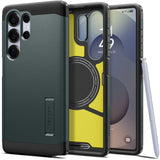 Spigen Tough Armor MagSafe Case til Samsung Galaxy S25 Ultra - Grøn
